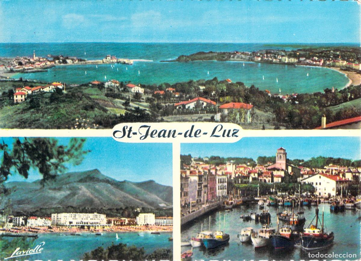 Postales: Postal de la Bah&iacute;a y Puerto de Saint-Jean-de-Luz en Francia