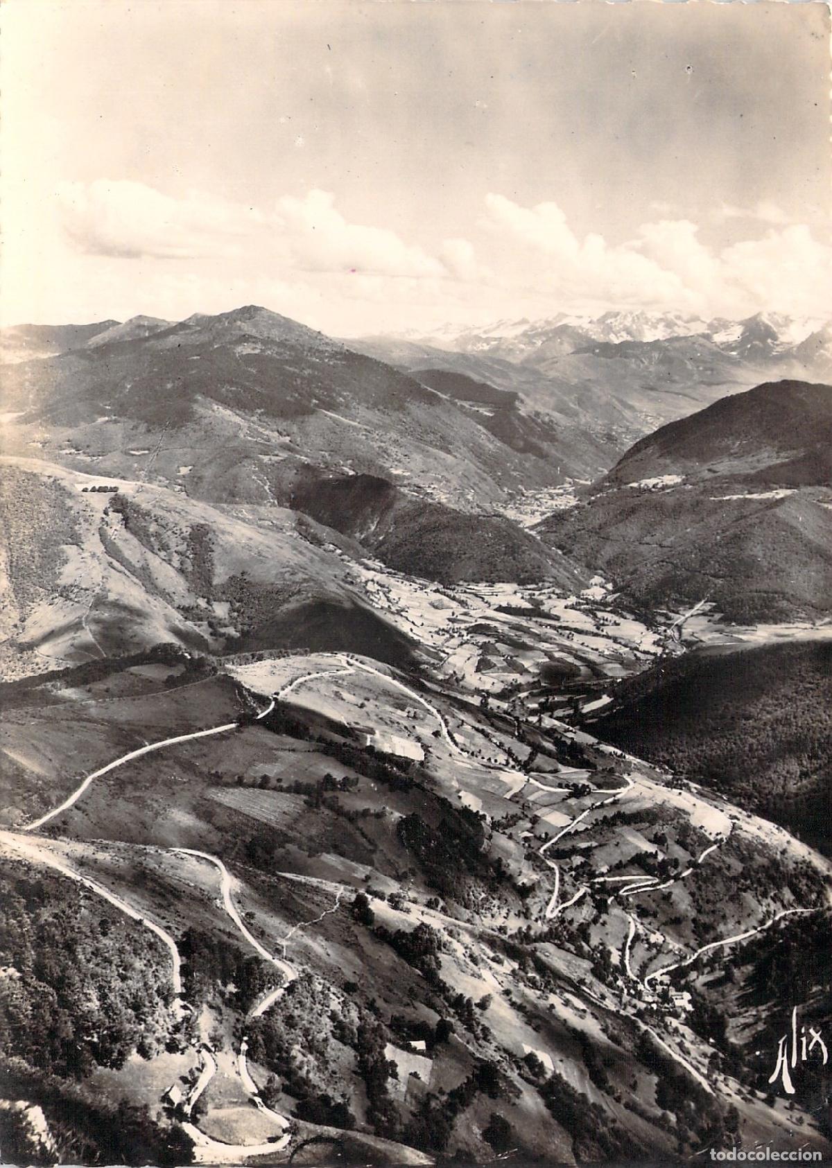 Postales: Postal de los Pirineos, Vista del Col d'Aspin y los Valles de Aure y Louron