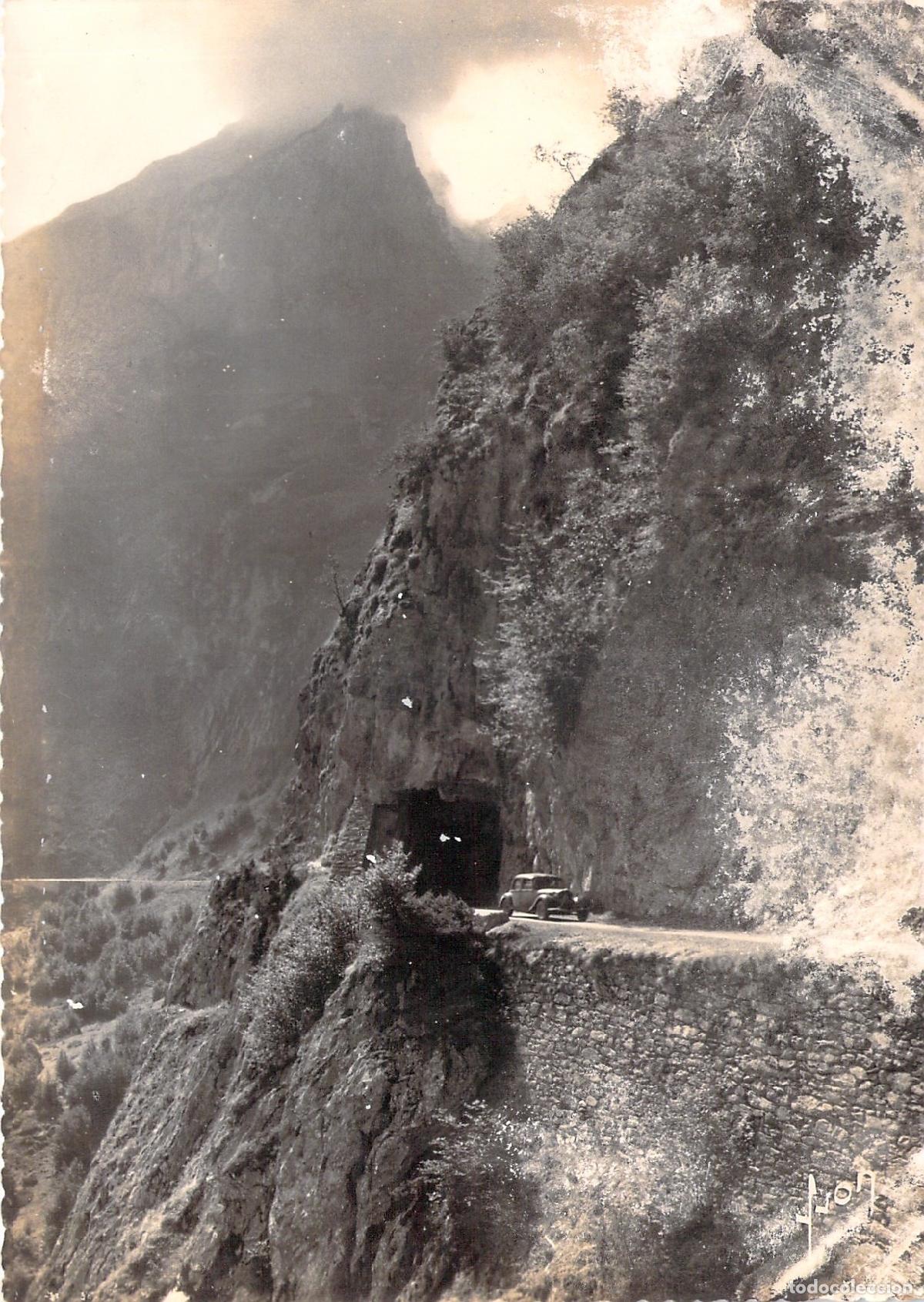 Postales: Postal del Col d'Aubisque y T&uacute;nel de la Roche Bazan, Pirineos Franceses