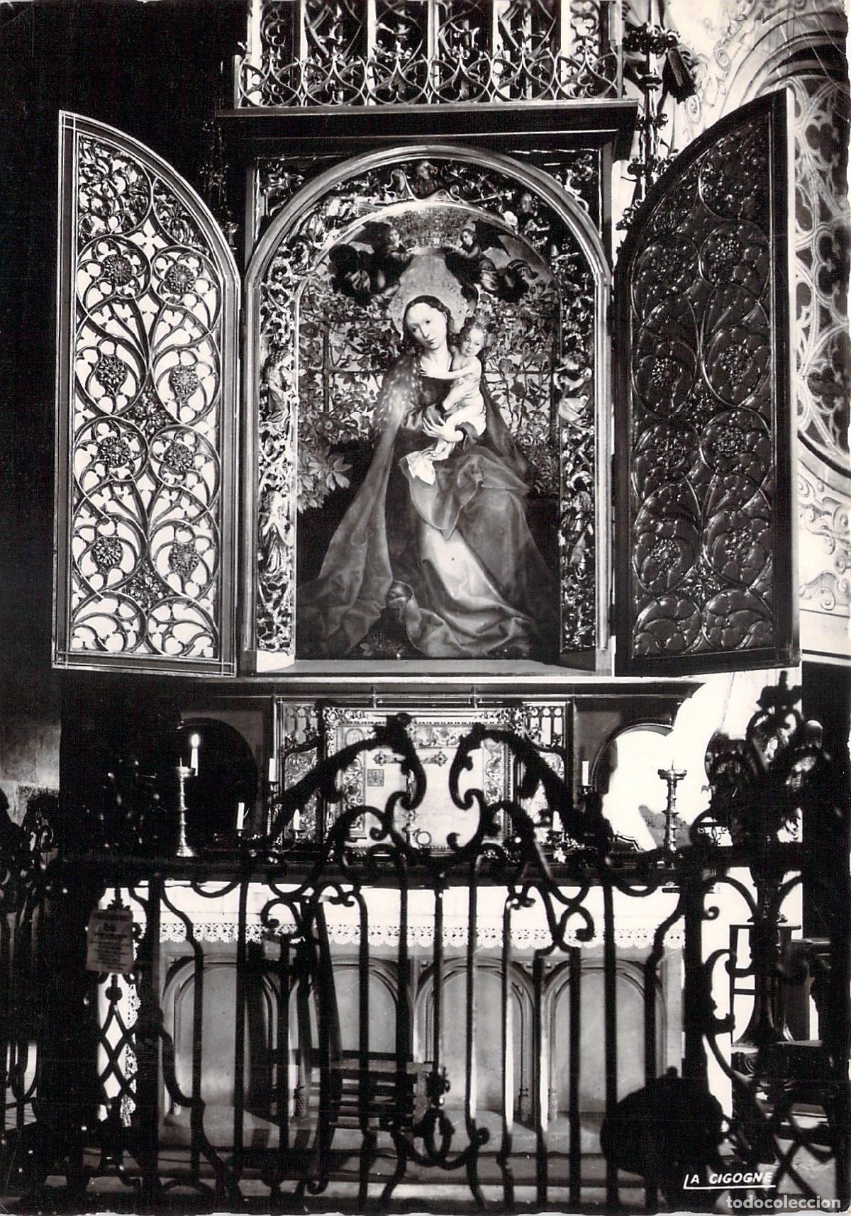 Postales: Postal de la Virgen en el Rosal de Martin Schongauer en Colmar