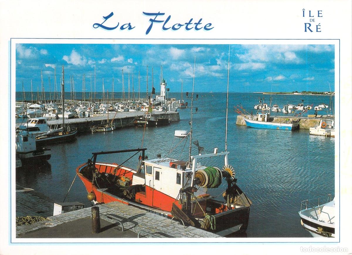 Postais: Postal del puerto de La Flotte en la Isla de R&eacute;, Francia