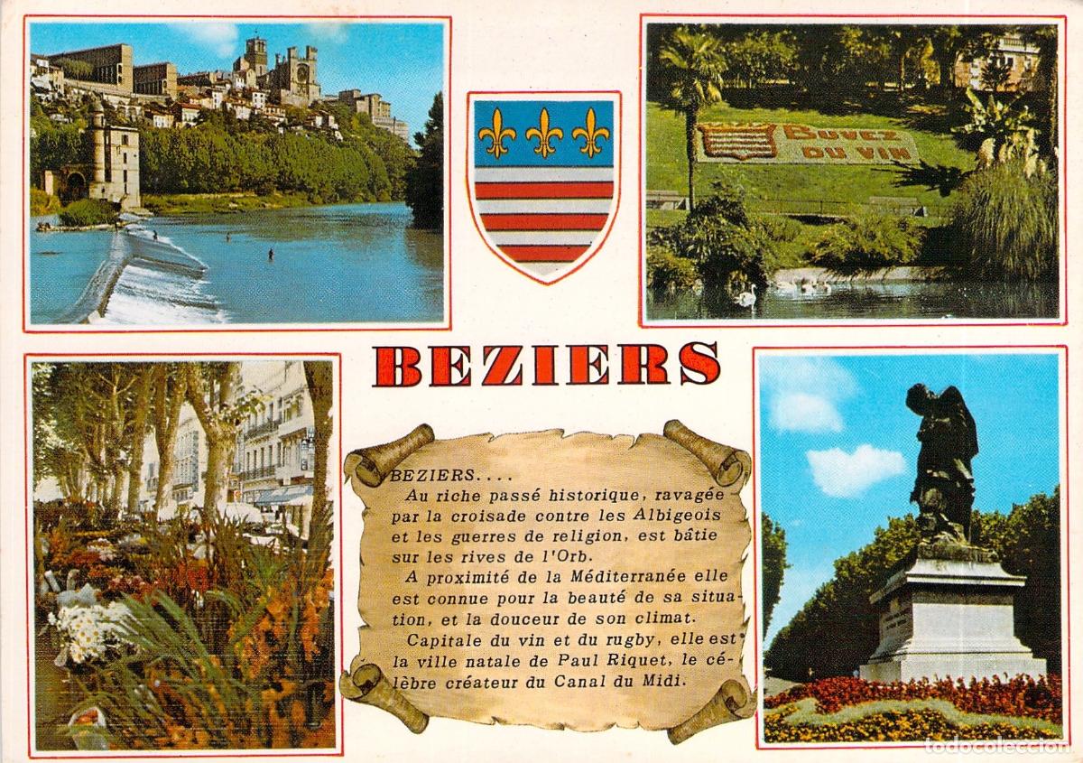 Postais: Postal de Beziers Francia vistas de ciudad y monumentos