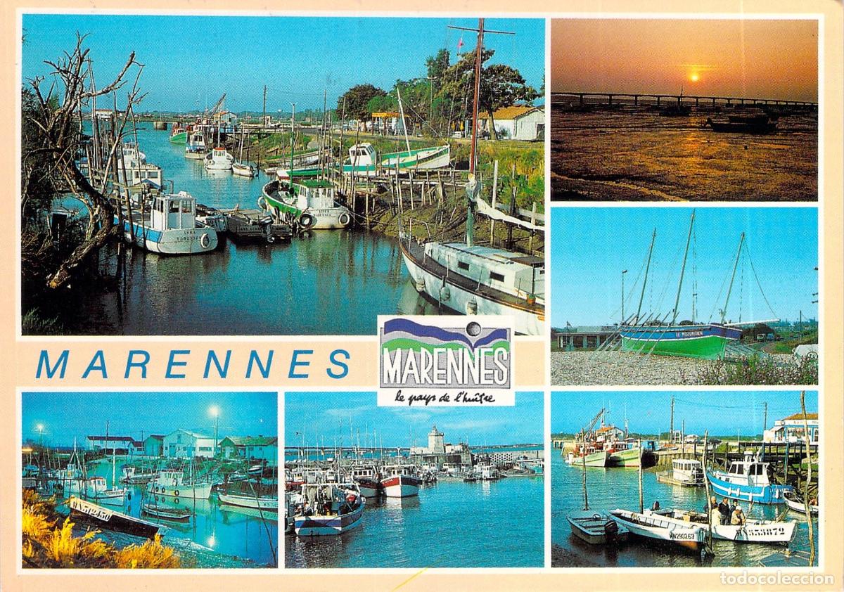 Postais: Postal de Marennes Charente-Maritime Paisaje de barcos y puerto en Francia