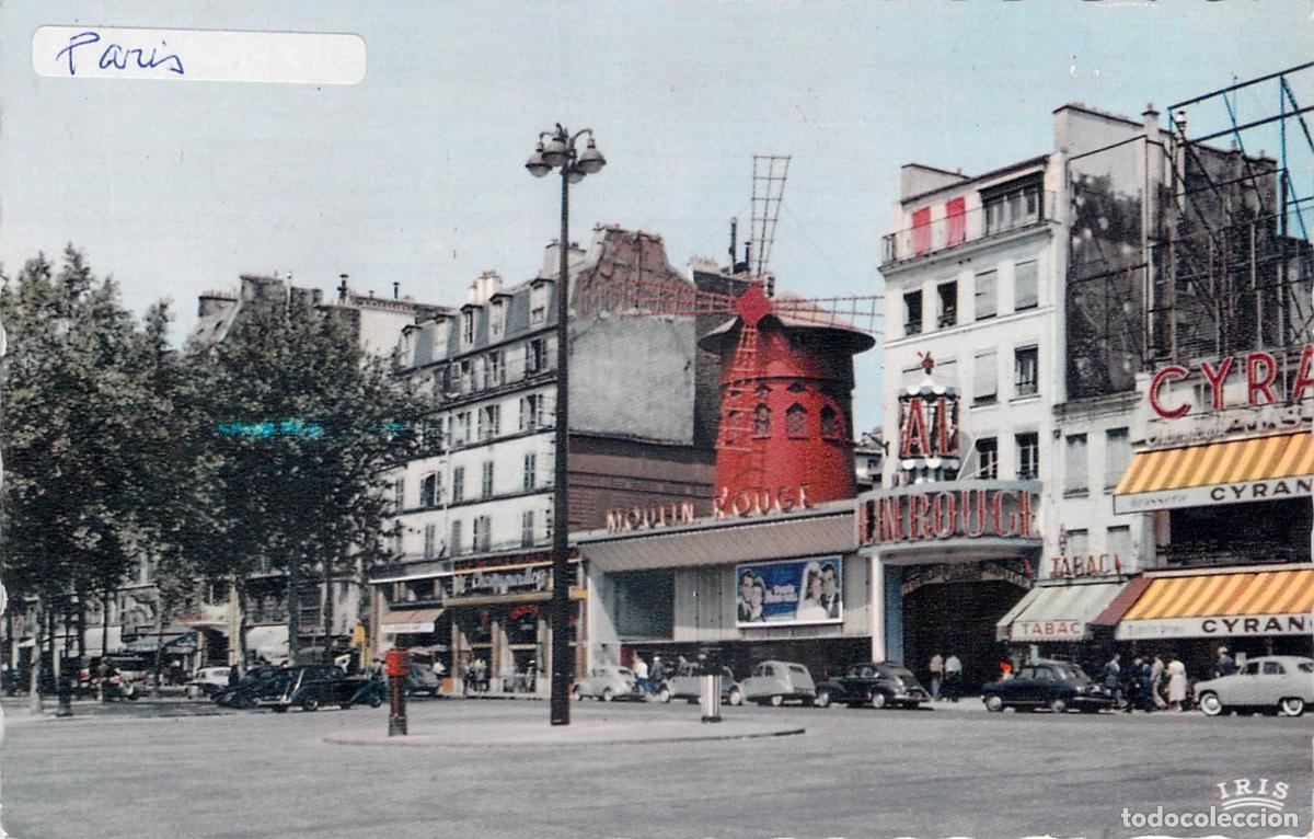 Postales: Postal de Par&iacute;s: El ic&oacute;nico cabaret Moulin Rouge