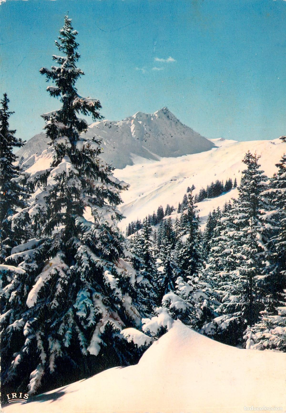 Postales: Postal de paisaje invernal en los Alpes franceses