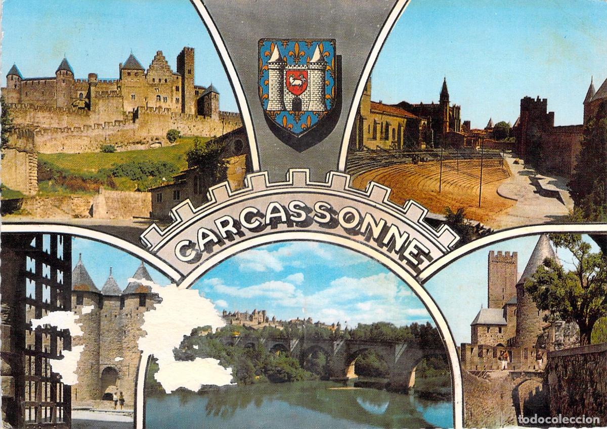 Cartes Postales: Postal de Carcassonne Francia Vistas de la Ciudadela Medieval