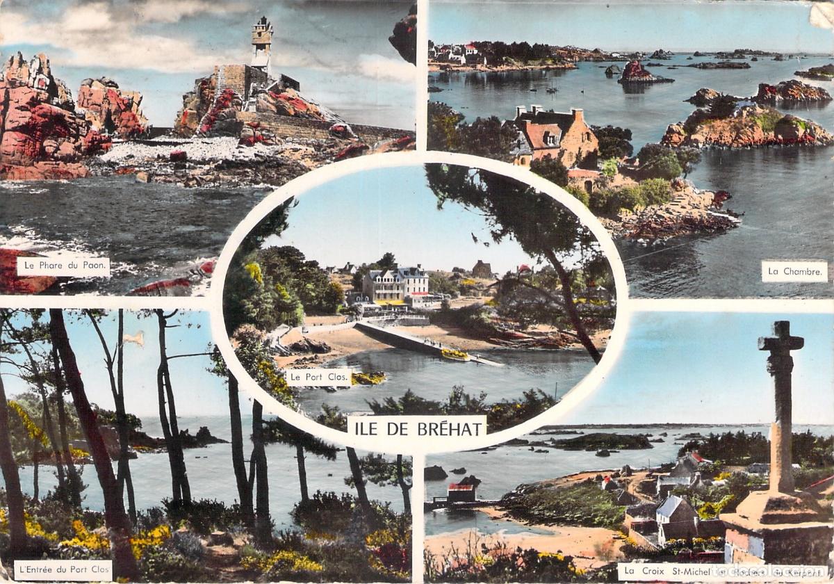 Cartes Postales: Postal de Ile de Brehat, Francia - Paisaje costero