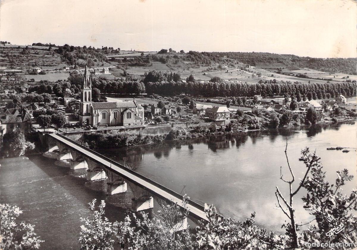 Cartes Postales: Postal de Lalinde, Vista Panor&aacute;mica con Puente y R&iacute;o en Francia