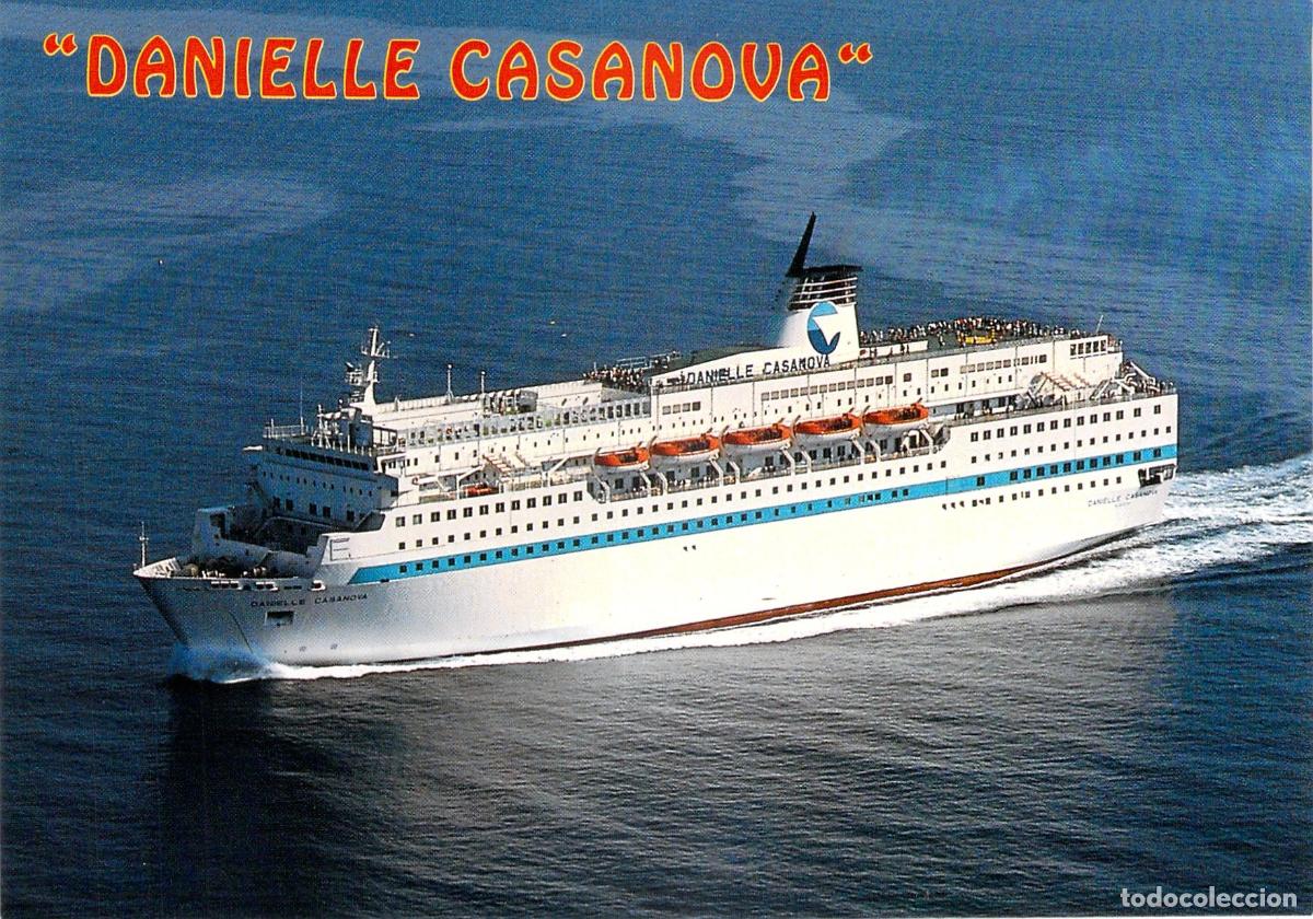Cartes Postales: Postal del barco Danielle Casanova navegando cerca de C&oacute;rcega