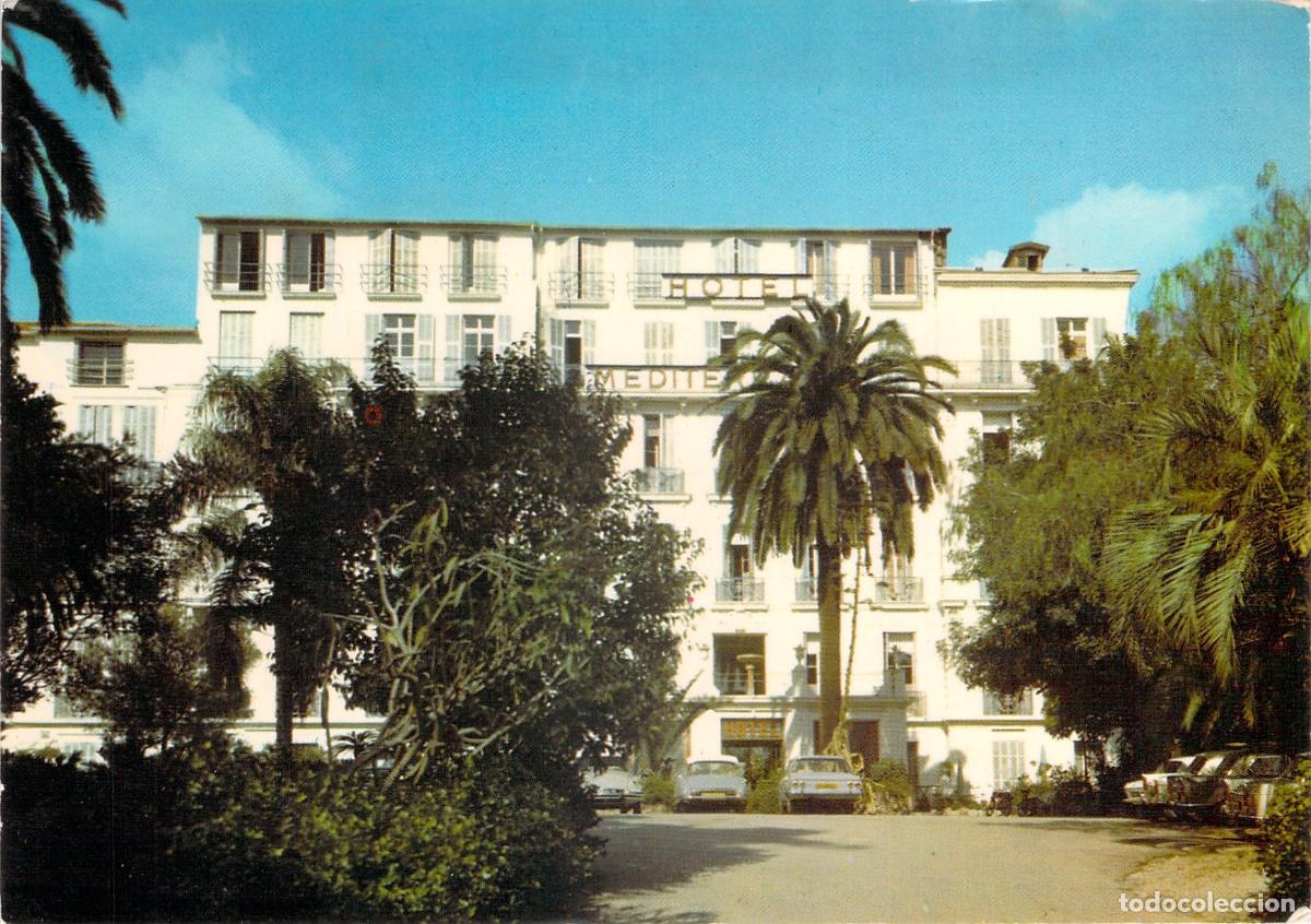Postales: Postal del Hotel Mediterranee en Menton, Francia