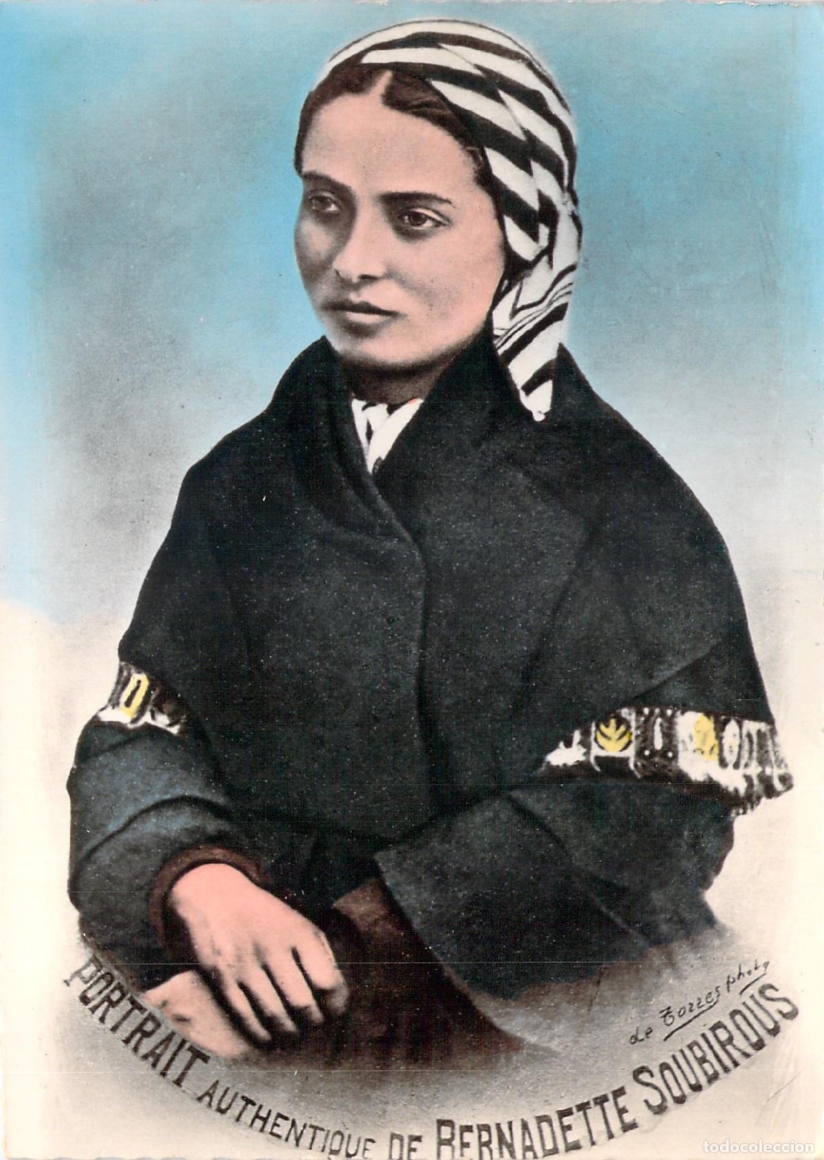 Postales: Postal de retrato aut&eacute;ntico de Santa Bernadette Soubirous