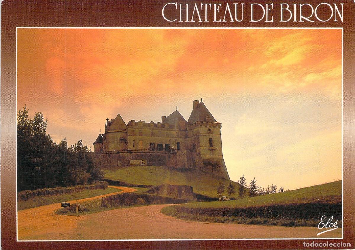 Postais: Postal del Castillo de Biron en la regi&oacute;n de Dordo&ntilde;a