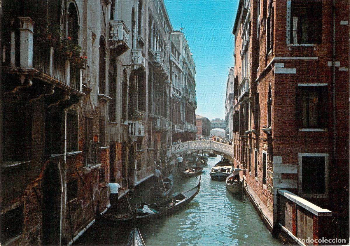Cartes Postales: Postal de Venecia: Vista del Rio della Canonica con g&oacute;ndolas