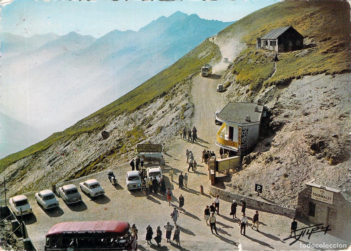 Postais: Postal de los Pirineos, Col du Tourmalet y carretera de monta&ntilde;a en Francia
