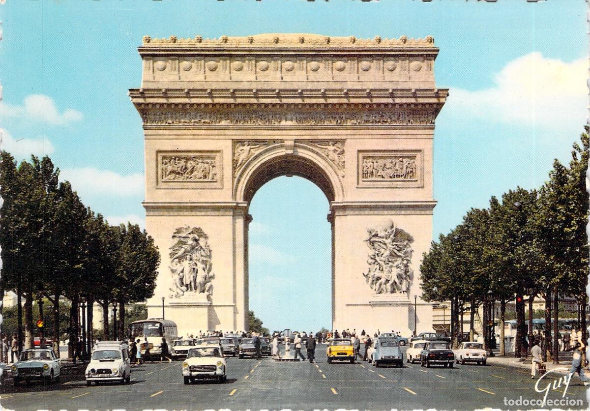 Postais: Postal del Arco del Triunfo en Par&iacute;s