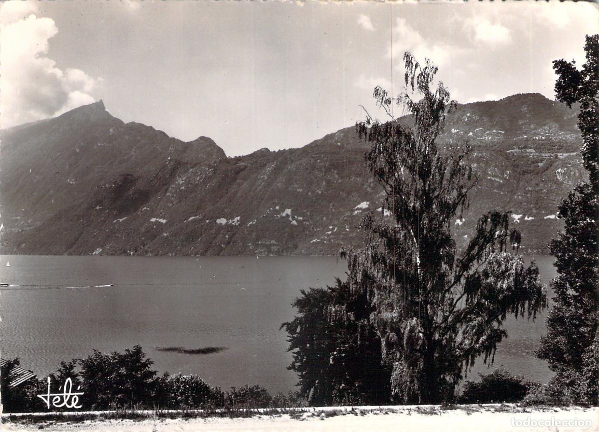 Postais: Postal de Lac du Bourget y Dent du Chat en Aix-les-Bains