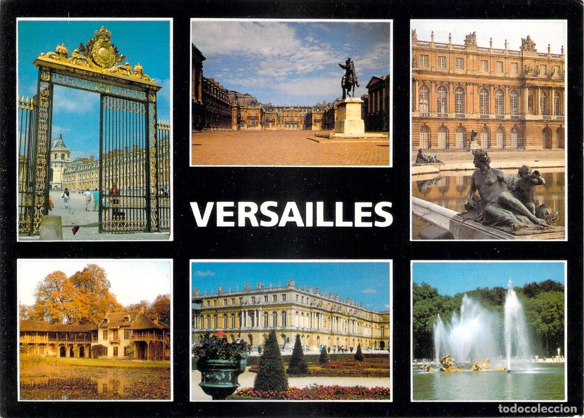 Postales: Postal del Palacio de Versalles con vistas m&uacute;ltiples