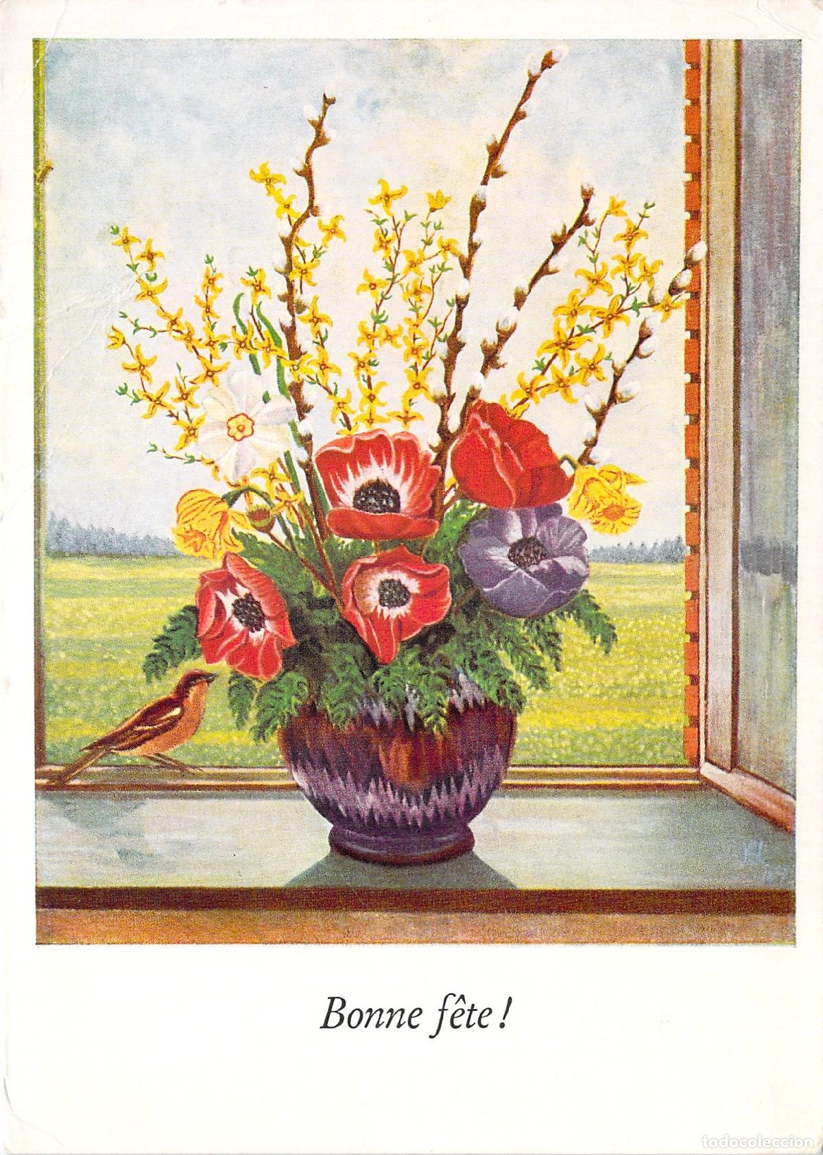 Postales: Postal con pintura floral de Bruno Schmitz-Hochburg