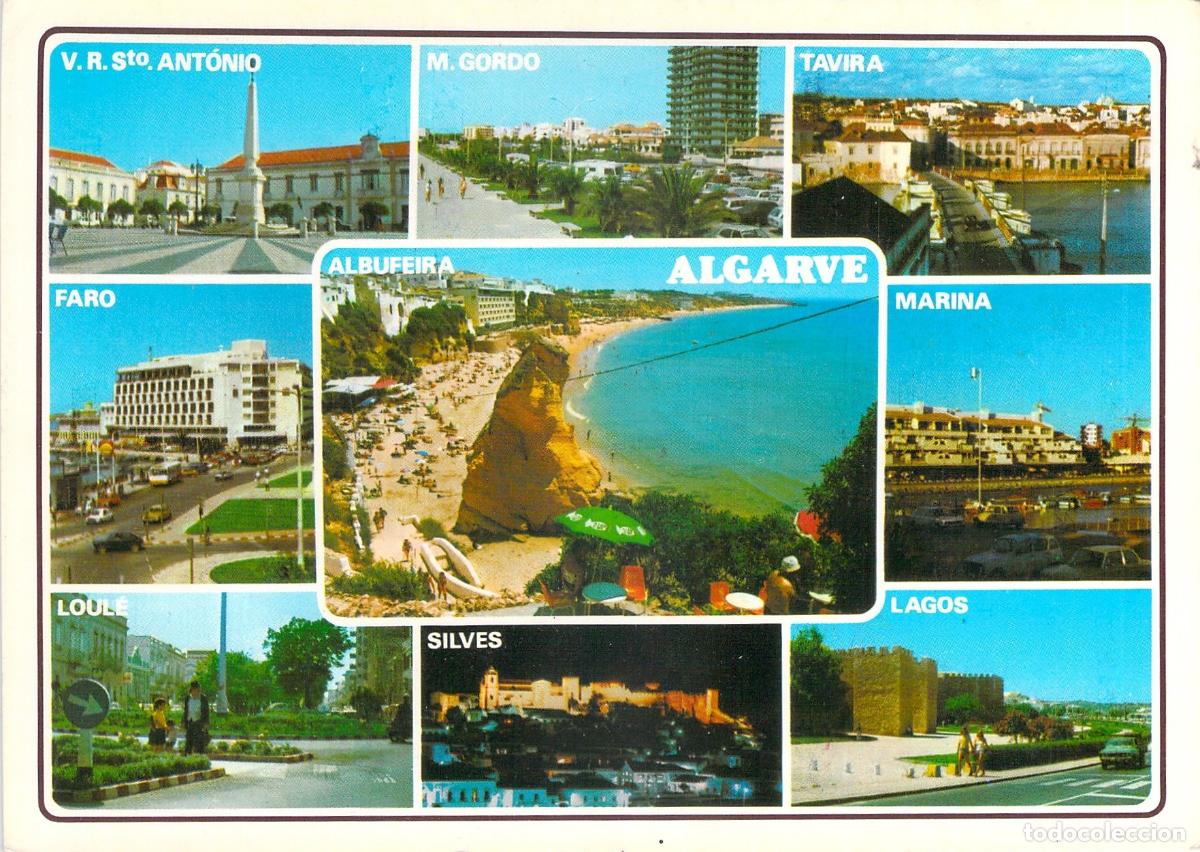 Postales: Postal de Varios Paisajes y Ciudades de la Regi&oacute;n de Algarve, Portugal