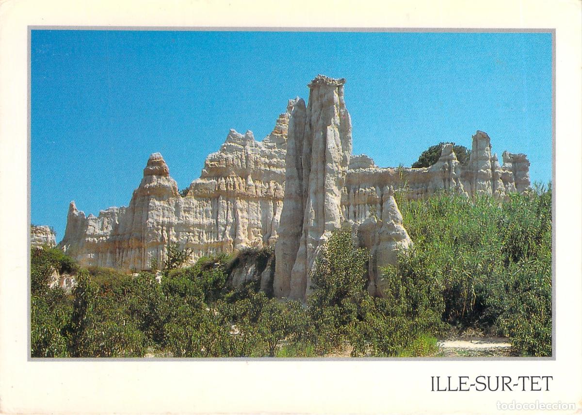 Postales: Postal de las formaciones rocosas Les Orgues en Ille-sur-Tet, Francia