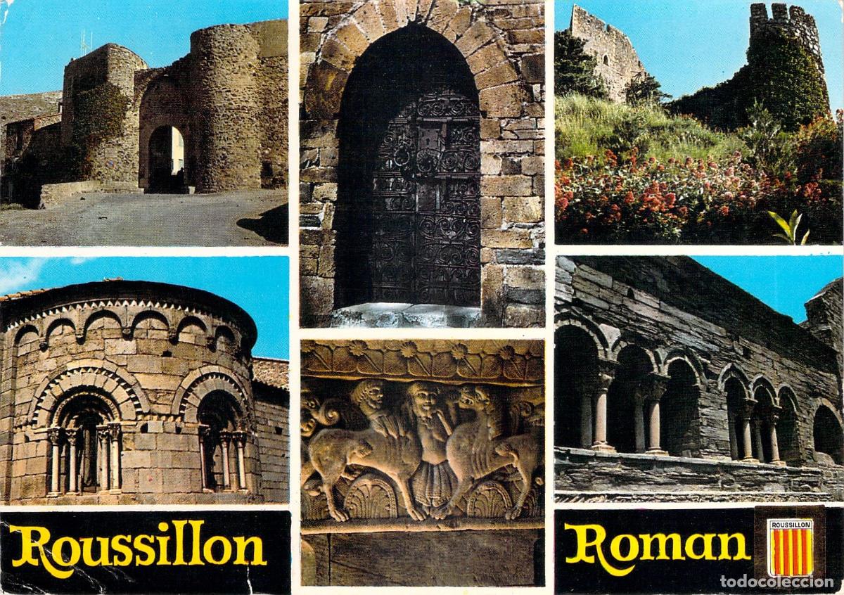 Postales: Postal de Roussillon Francia Arquitectura Rom&aacute;nica
