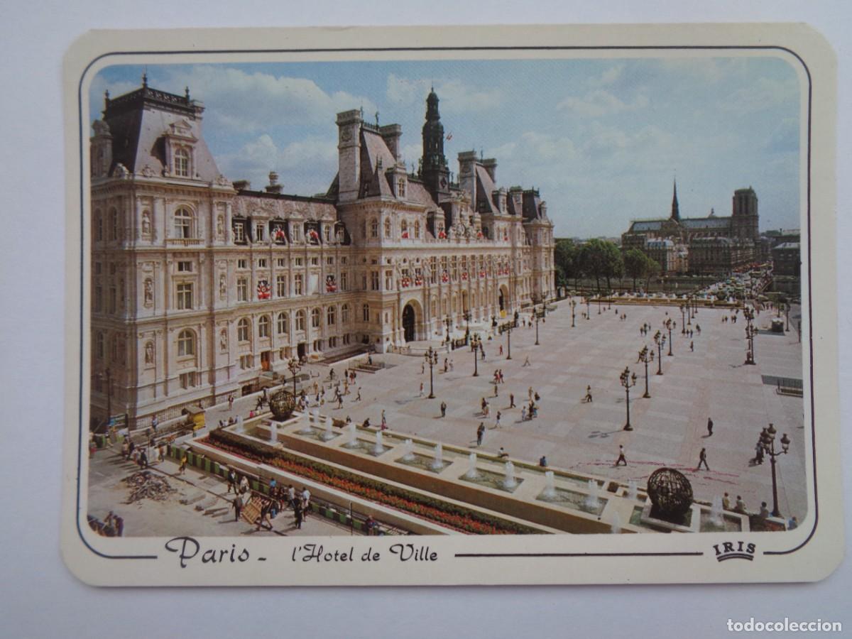 Cartes Postales: POSTAL DE PARIS ( FRANCIA ): AYUNTAMIENTO Y NOTRE-DAME AL FONDO