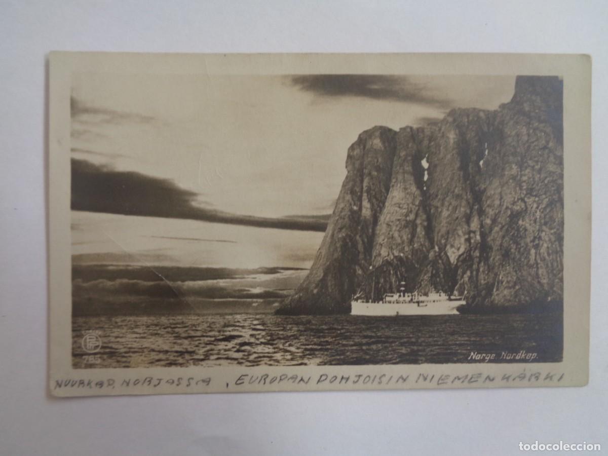 Postales: POSTAL DE BARCO NAVEGANDO POR UN FIORDO DE NOPRUEGA . PRINCIPIOS DE SIGLO