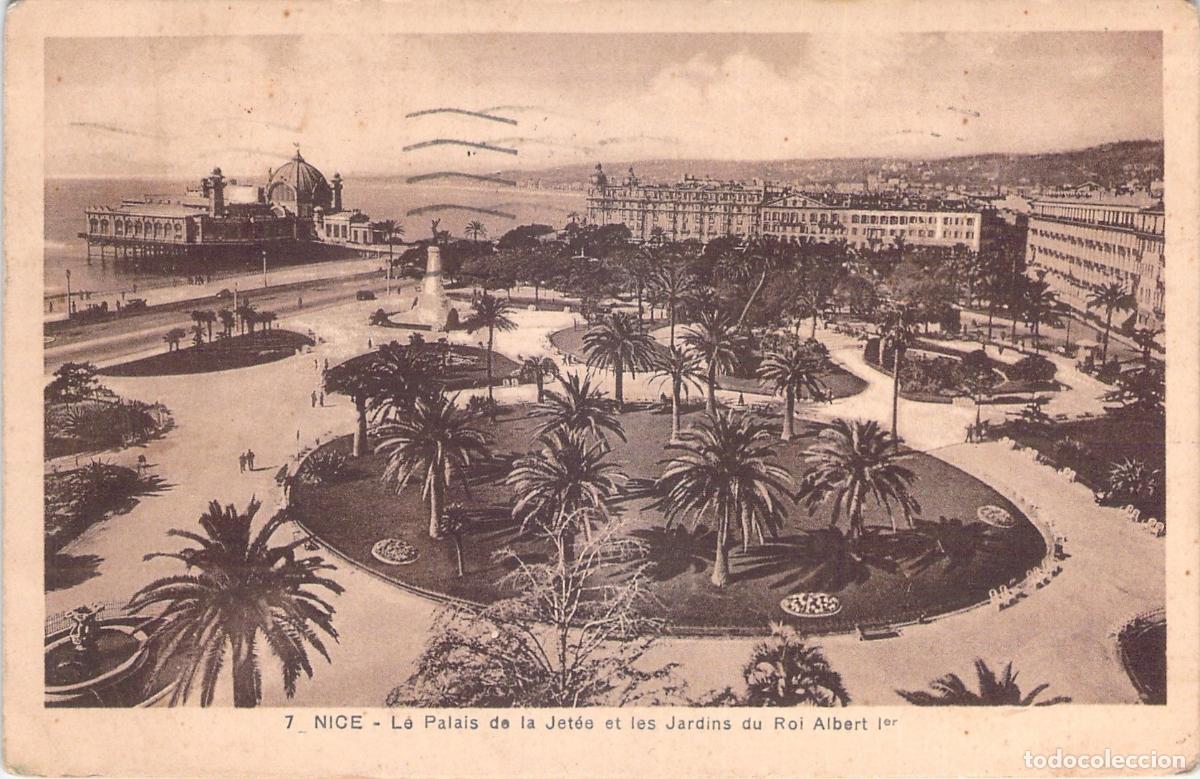 Postales: Postal de Niza Le Palais de la Jet&eacute;e y Jardines del Rey Alberto I
