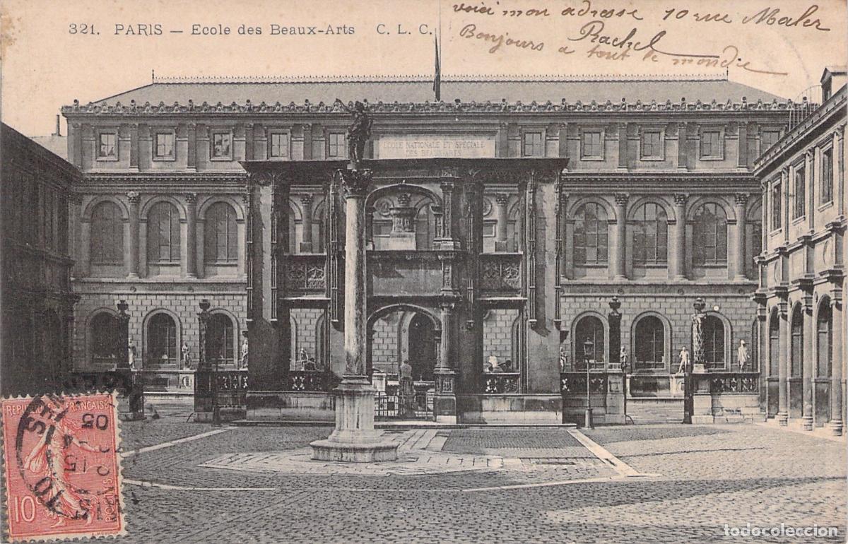Postales: Postal de la Escuela de Bellas Artes en Paris