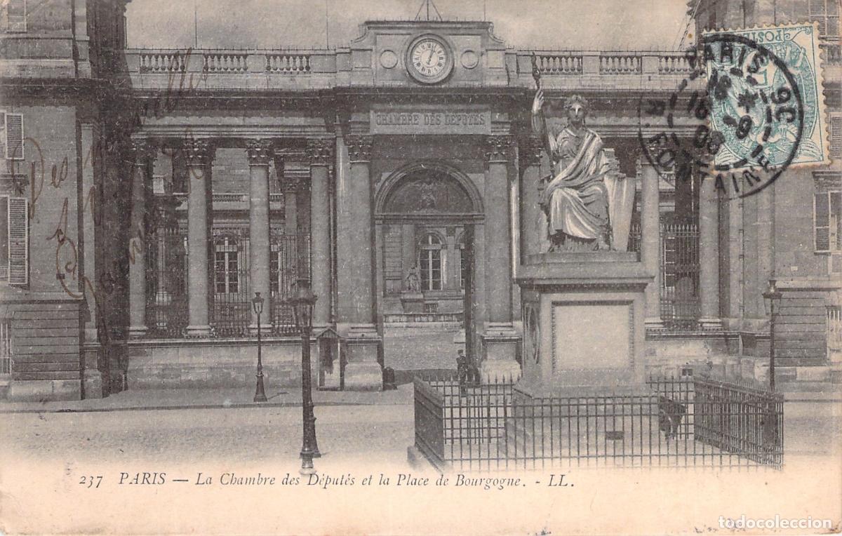 Postales: Postal de la C&aacute;mara de Diputados en Par&iacute;s, Francia