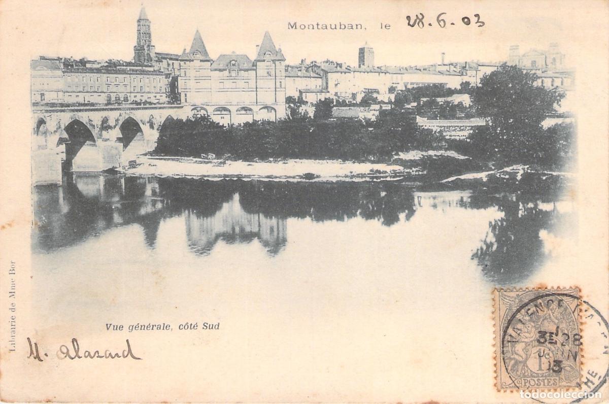 Postales: Postal de Montauban Francia con vista del R&iacute;o Tarn y Puente