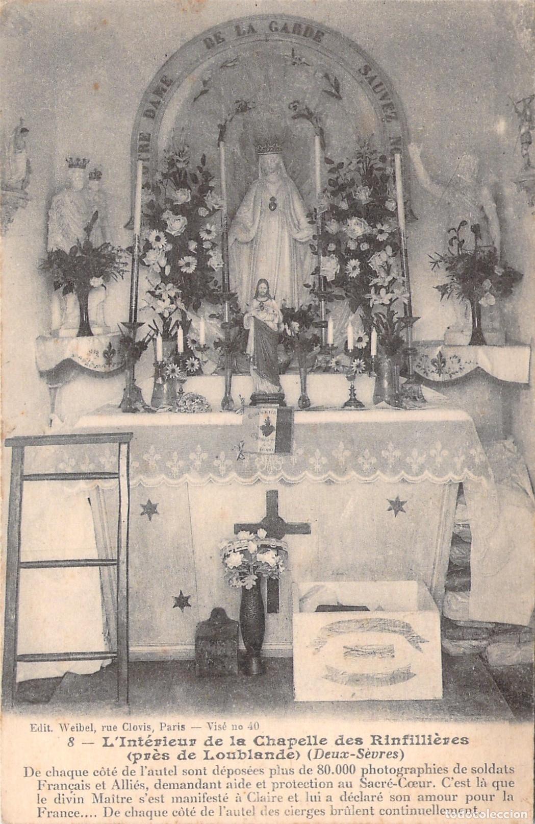 Postales: Postal de la Capilla de las Rinfilli&egrave;res en Francia