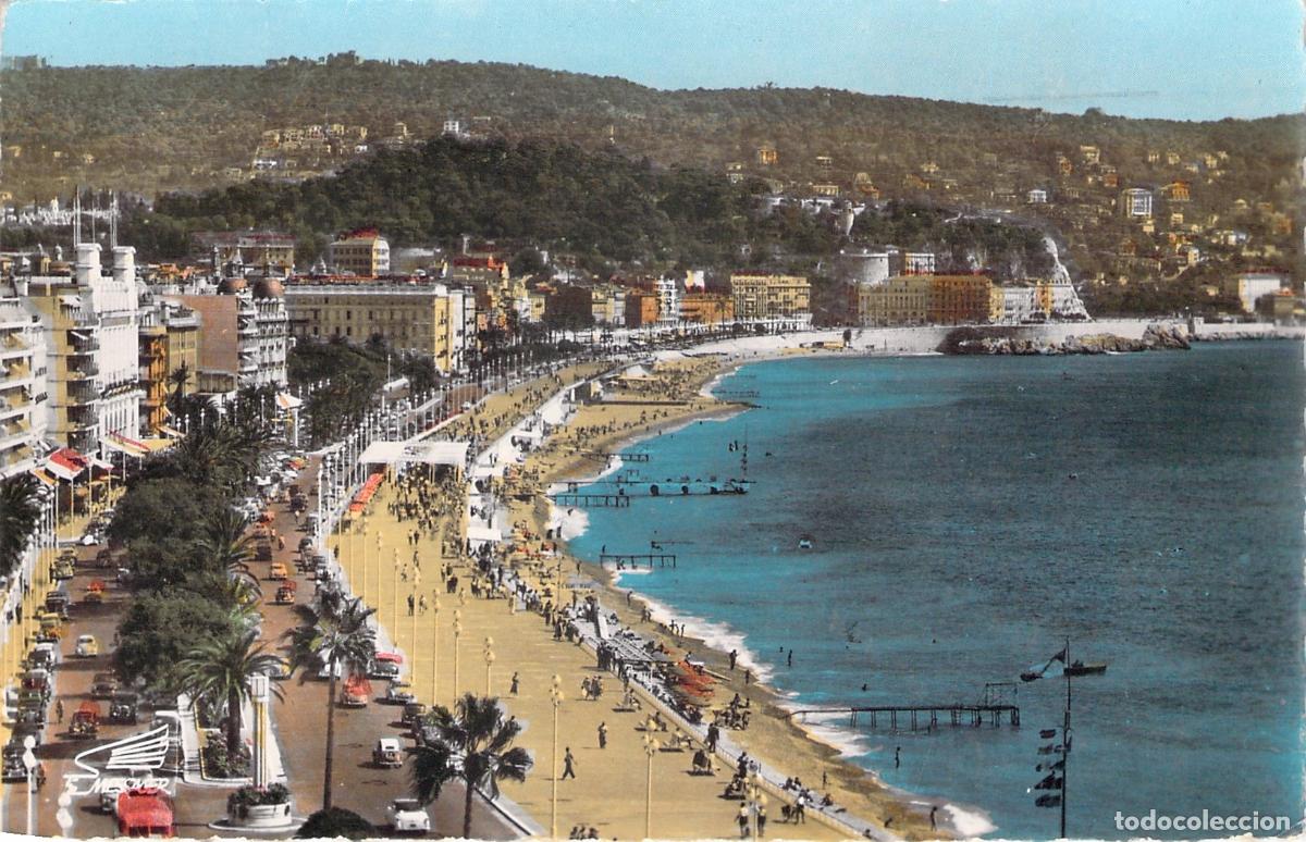 Postales: Postal de la Promenade des Anglais en Niza, Costa Azul