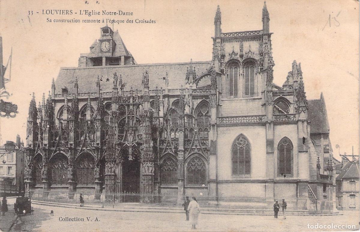 Postales: Postal de la Iglesia Notre-Dame en Louviers, Francia