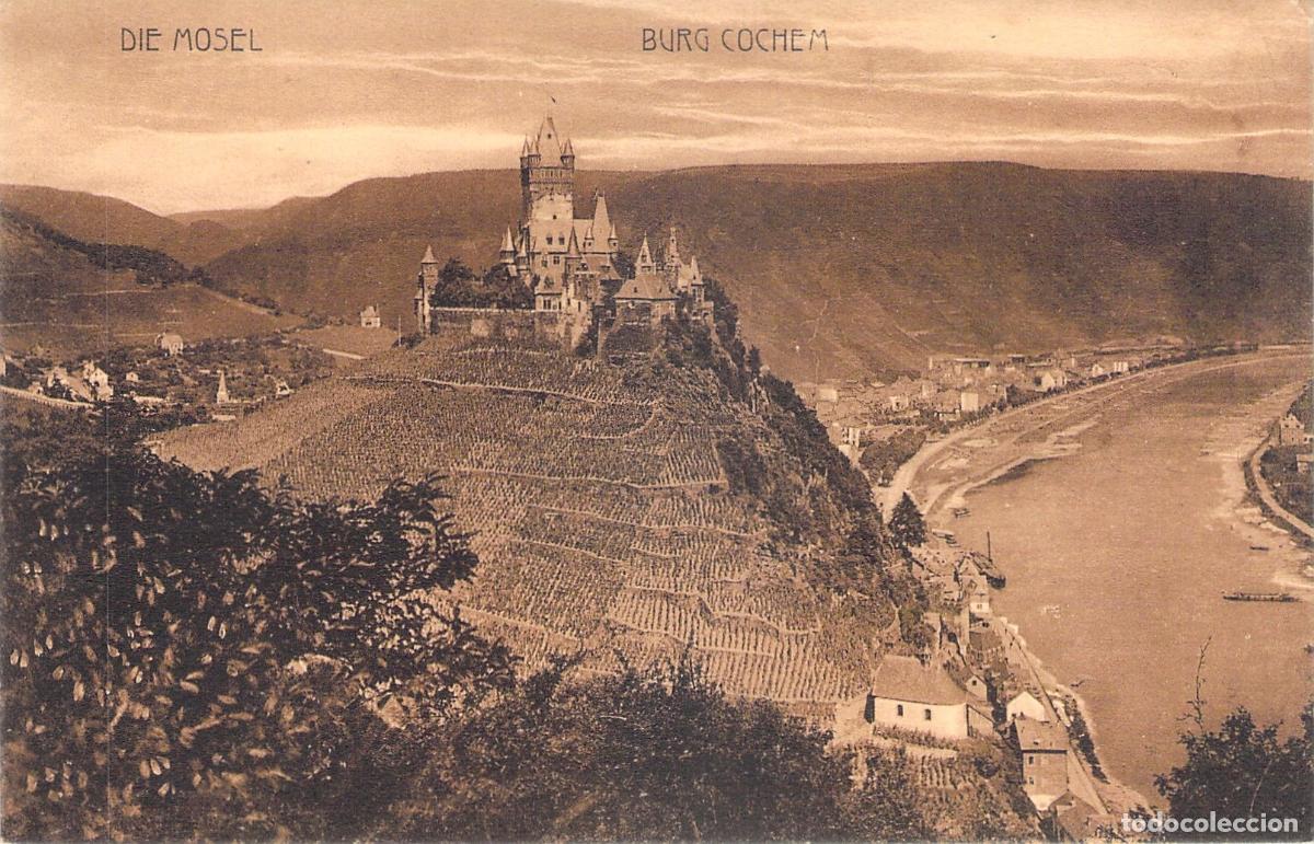 Postcards: Postal del Castillo de Cochem y el R&iacute;o Mosela, Alemania