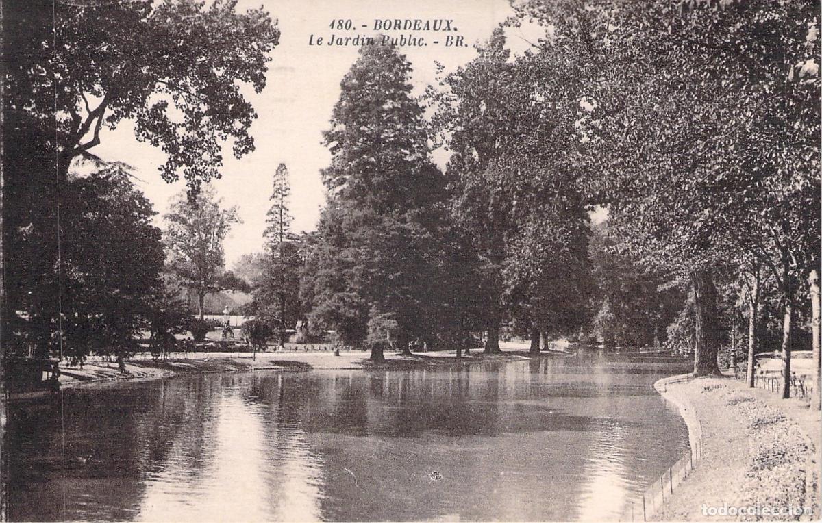Postcards: Postal de Burdeos, Jard&iacute;n P&uacute;blico, Francia