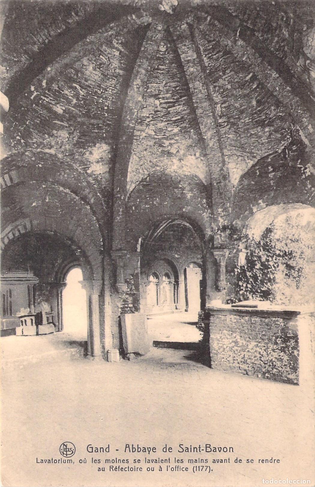 Postales: Postal de la Abad&iacute;a de San Bav&oacute;n en Gante, B&eacute;lgica