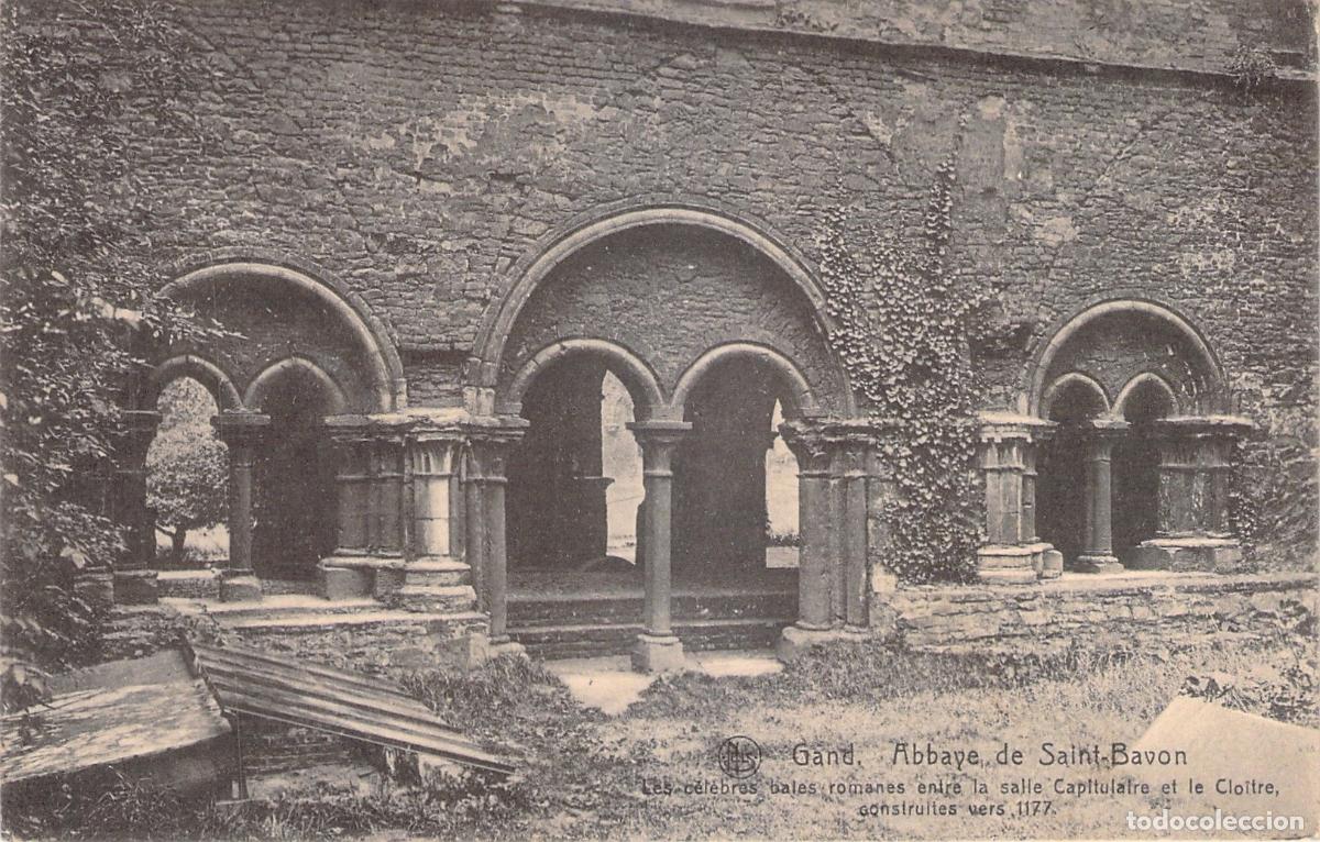 Postais: Postal de la Abad&iacute;a de San Bav&oacute;n en Gante