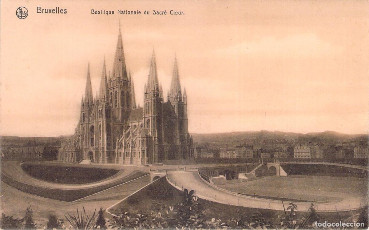 Postais: Postal de la Bas&iacute;lica Nacional del Sagrado Coraz&oacute;n en Bruselas