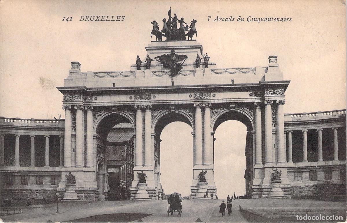 Postales: Postal de la Arcade du Cinquantenaire en Bruselas