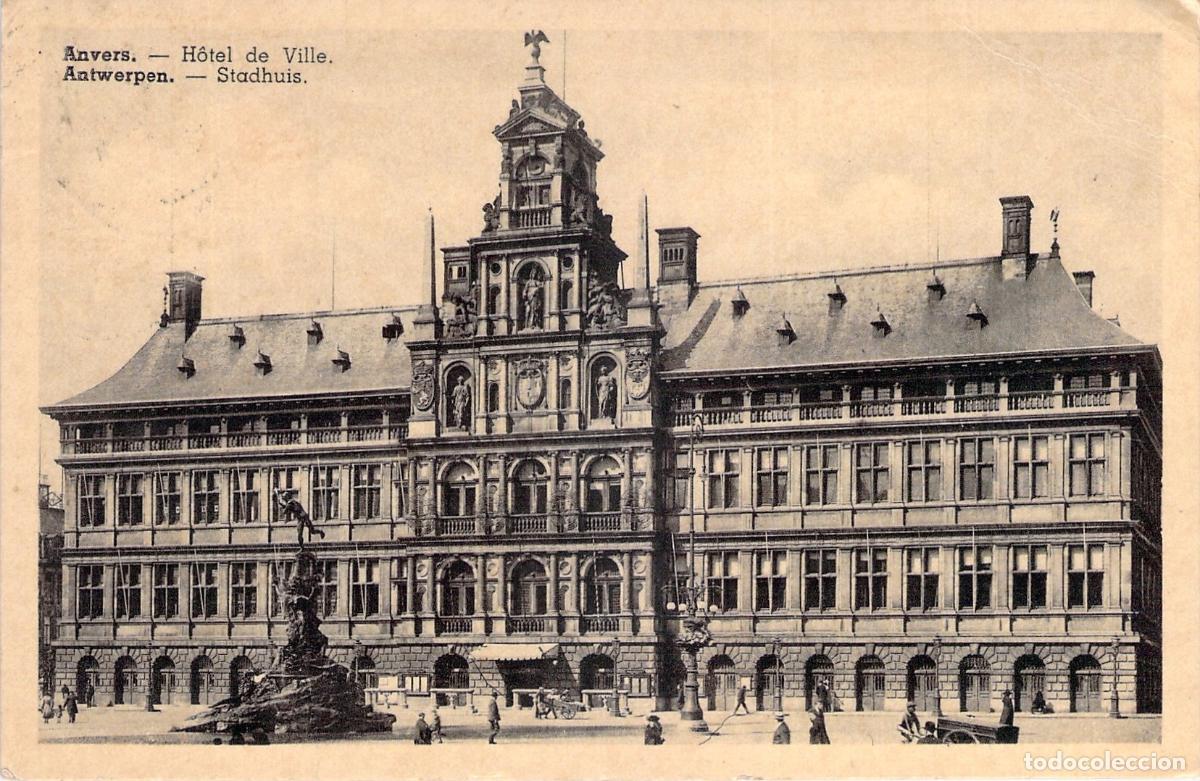 Postales: Postal de Amberes Ayuntamiento B&eacute;lgica