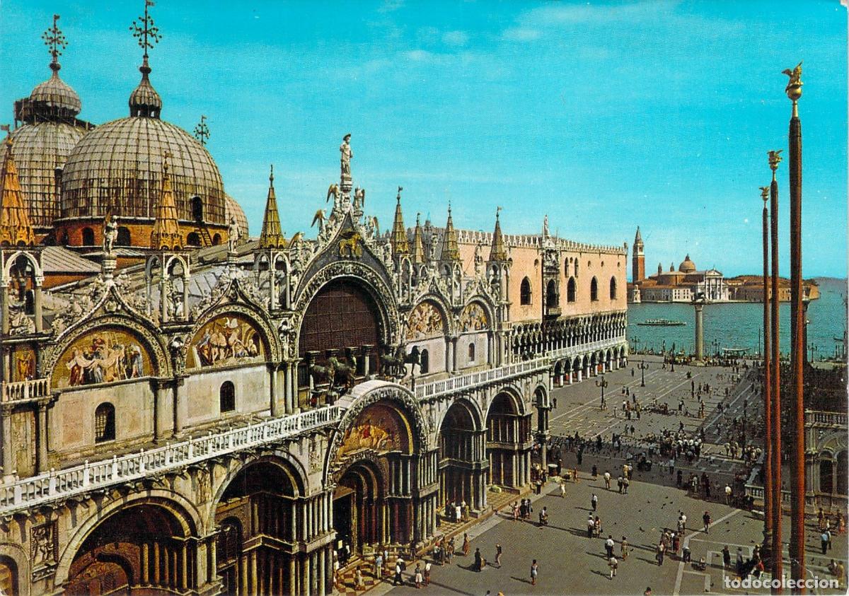 Postales: Postal de la Piazzetta San Marco en Venecia Italia