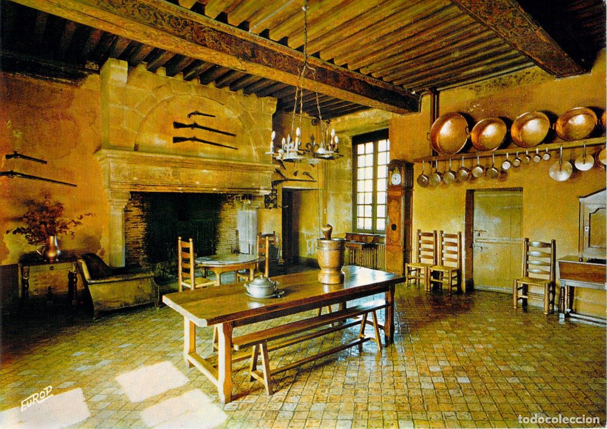 Postales: Postal del comedor en el Castillo de la Roche-Courbon