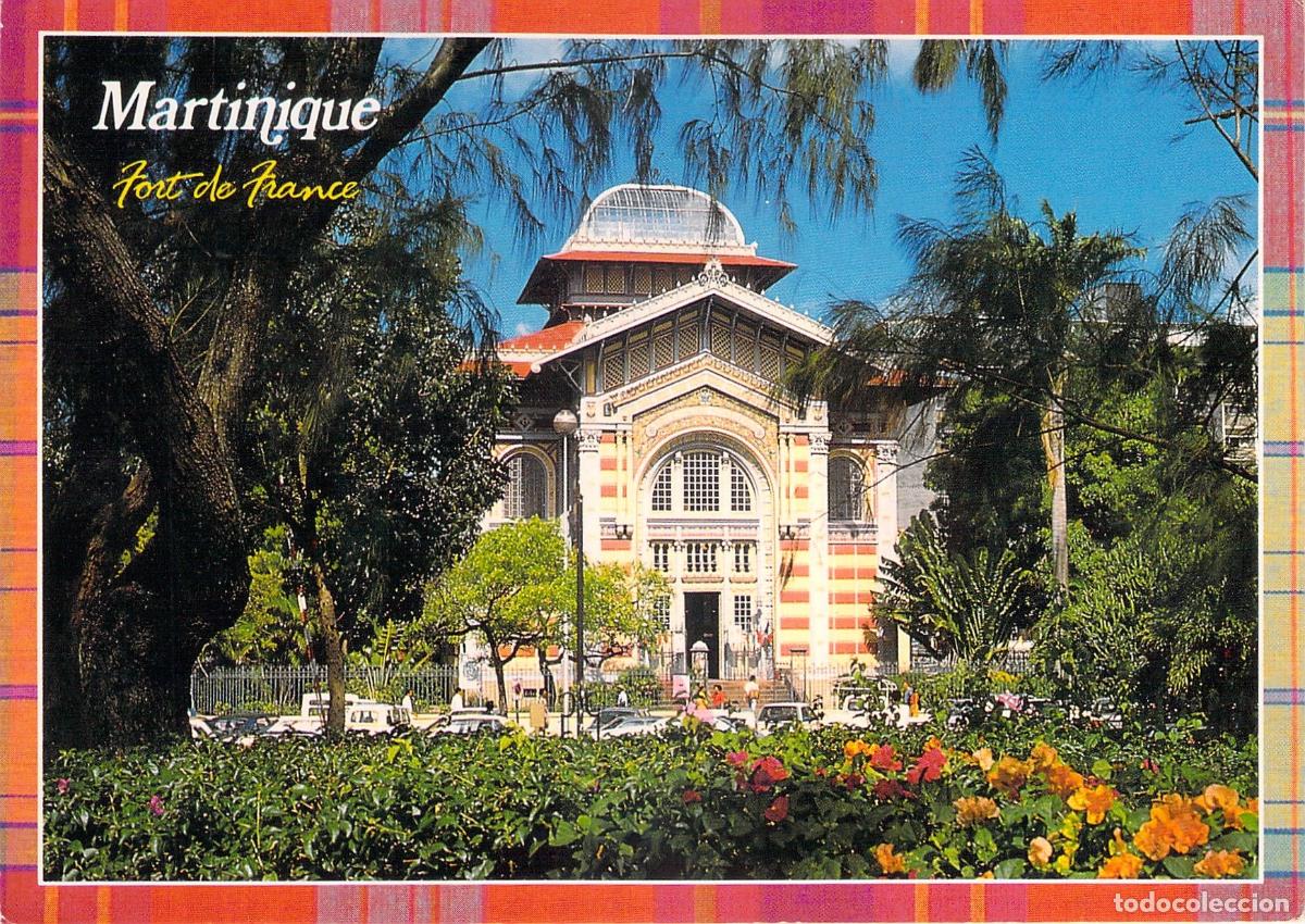 Postales: Postal de la Biblioteca Schoelcher en Fort-de-France, Martinica