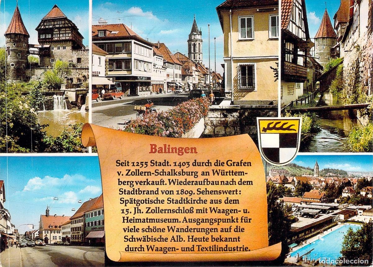 Postales: Postal de Balingen, Alemania con vistas panor&aacute;micas