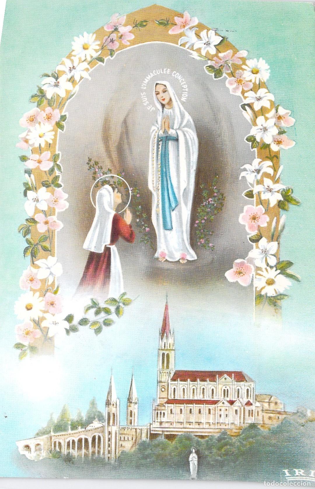 Postales: Postal de Lourdes, Aparici&oacute;n y Bas&iacute;lica de la Virgen
