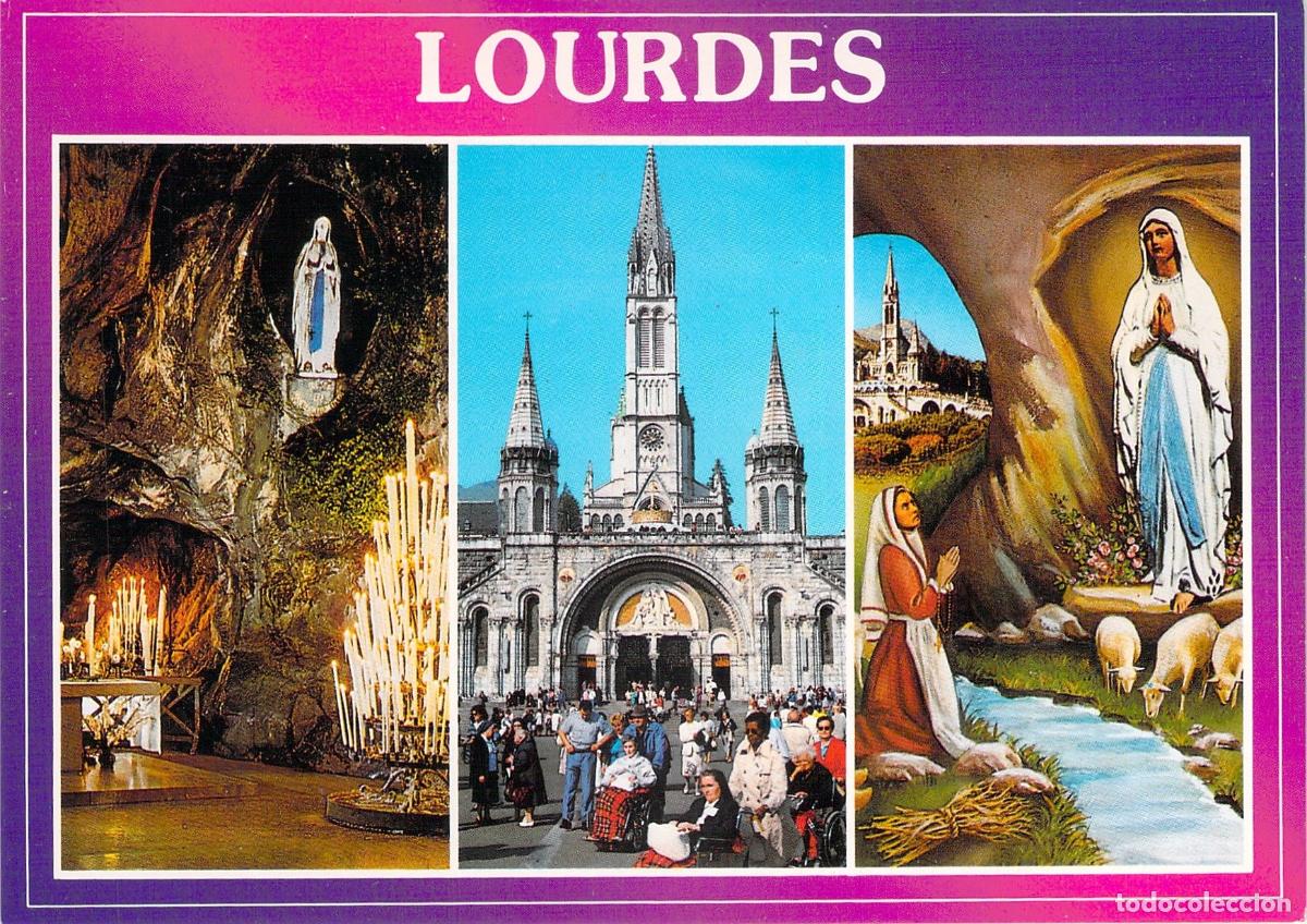 Postales: Postal de Lourdes, Francia - Santuario y Bas&iacute;lica