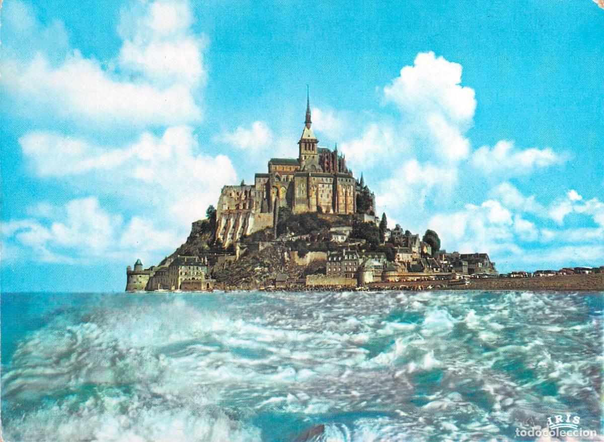 Postales: Postal de la Abad&iacute;a del Mont Saint-Michel en Francia