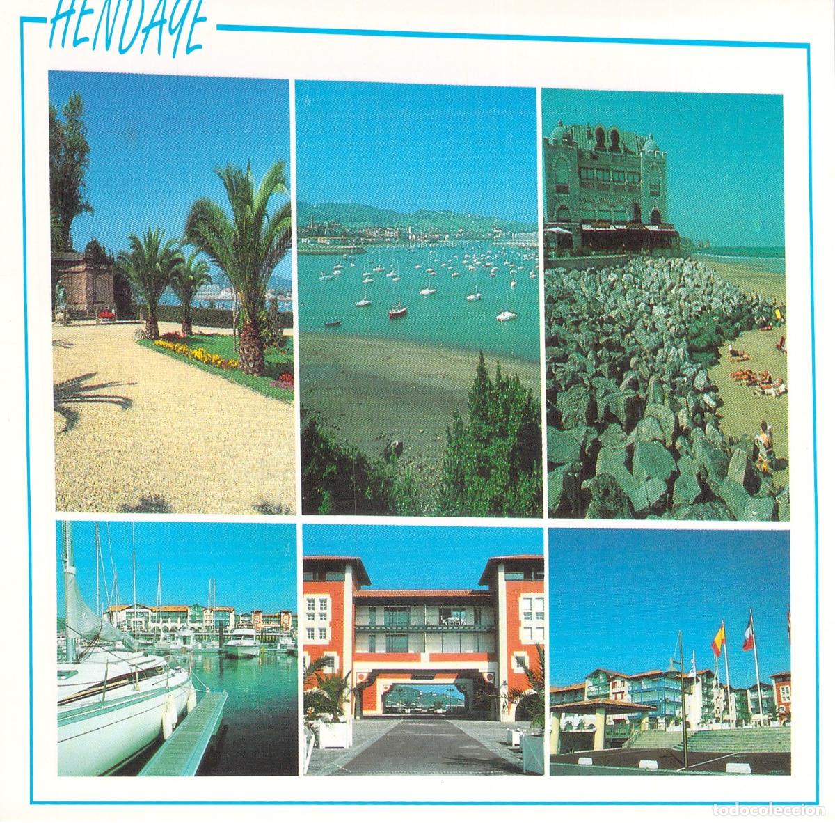 Postcards: Postal de Hendaye, Francia, vistas de la bah&iacute;a y el puerto