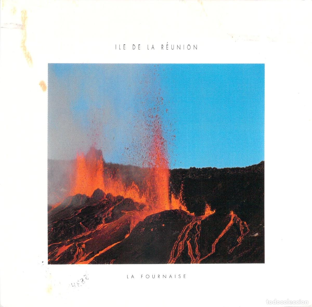 Postales: Postal de la erupci&oacute;n del volc&aacute;n La Fournaise en Isla de la Reuni&oacute;n